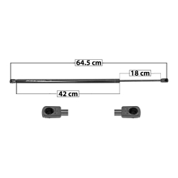 Amortiguador Cofre Cv Avalanche/Suburban  Gm Yukon  Cv Tahoe 07-14  64.5 Cm 42 Cm 18 Cm Entrada Tipo 9 Entrada 2 Tipo 9 98.92 112.4 Sp-5868 Spart Dere