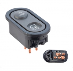 Control Electrico Cv Pick Up/Cheyenne/Silverado/Suburban/Tahoe  Gm Sierra/Yukon 92-94  De Seguro 5 Pins 1 Tecla Gris 12Vcc Tipo Original