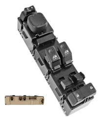 Control Electrico Cv Cheyenne/Silverado  Gm Sierra 03-06  De Elevador 62 Pin 5 Teclas Negro Sin Espejos Autoabatibles 12Vcc Manijauto