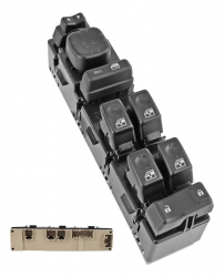 Control Electrico Cv Cheyenne/Silverado  Gm Sierra 03-06  De Elevador 62 Pin 7 Teclas Negro Para Espejos Autoabatibles 12Vcc Manijauto