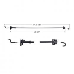 Chicote Cerradura Cv Corsa 00-08/Tornado 04-11  44.6Cm Hushan