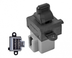 Control Electrico Dg Neon 00-01  De Elevador 8 Pins 1 Tecla Negro Base Gris 12Vcc Manijauto