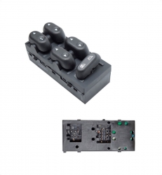 Control Electrico Fd F-150/F-250/Lobo 04-08/Expedition 03-06/Grand Marquis/Crown Victoria 03-08  Lc Mark Lt 06-08  De Elevador 11 Pins 5 Teclas Negro 