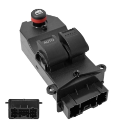 Control Electrico Hd Civic 2P Coupe 01-05  De Elevador 14 Pins 3 Teclas Negro 12Vcc Manijauto