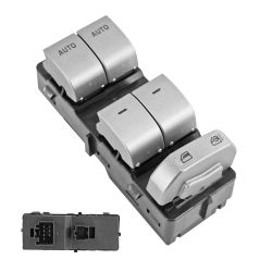 Control Electrico Lc Navigator/Mkz 07-10/Zephyr 2006  De Elevador 15 Pins 5 Teclas Gris 12Vcc Manijauto Delantero Izquierdo