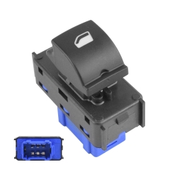 Control Electrico Pg 301 13-22  De Elevador 6 Pins 1 Tecla Negro Base Azul 12Vcc Manijauto Frontal Trasero Der/Izq