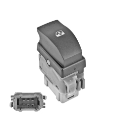 Control Electrico Rn Duster 11-16/Megane 04-10/Scenic 05-08/Clio Euro 07-12/Koleos 08-16/Sandero 07-15/Laguna 03-07  De Elevador 6 Pins 1 Tecla Negro 