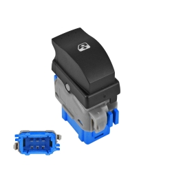 Control Electrico Rn Duster 11-16/Megane 04-10/Scenic 05-08/Clio Euro 07-12/Koleos 08-16/Sandero 07-15/Laguna 03-07  De Elevador 6 Pins 1 Tecla Negro 