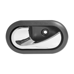 Manija Interior Rn Clio Euro 07-09/Duster 13-20/Megane 04-10/Sandero 07-15/Scenic Ii 05-08/Stepway 10-15  Para Chicote Negra/Cromo Plastico Hushan