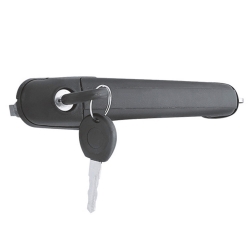 Manija Exterior Vw Derby 95-09/Van 03-08/Sharan 02-08  St Cordoba 99-02/Alhambra 02-07/Ibiza 99-02  Pata Corta 5.5 Cm Corrugada Negra Plastico Hushan