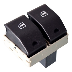 Control Electrico St Ibiza/Cordoba 03-08  Vw Crossfox 07-17/Gol 08-15/Lupo 04-09/Pointer 06-10/Polo 03-07  De Elevador 4 Pins 2 Teclas Negro Base Negr