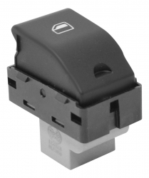 Control Electrico St Ibiza/Cordoba 03-08  Vw Crossfox 07-17/Gol 08-15/Lupo 04-09/Pointer 06-10/Polo 03-07  De Elevador 4 Pins 1 Tecla Negro Base Gris 