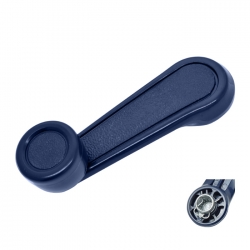 Manija De Elevar Ty Hilux 89-04/Corolla 89-91  Base De Zinc Perilla Azul Plastico Azul Hushan