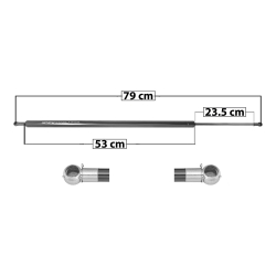 Amortiguador 5Ta Puerta Ty Hiace 04-14  Sin Brackets 79 Cm 53 Cm 23.5 Cm Entrada Tipo 5 Entrada 2 Tipo 5 319.24 332.73 5159 Spart Derecho/Izquierdo