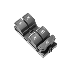 Control Electrico Vw Golf 12-17/Passat 12-16/Tiguan 18-20  De Elevador 8 Pins 5 Teclas Negro Filo Cromado 12Vcc Manijauto