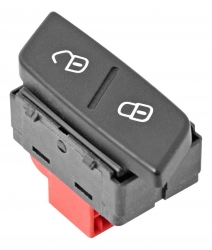 Control Electrico Vw Jetta Bicentenario 11-18/Tiguan 09-17/Passat 12-17  De Seguro 4 Pins 1 Tecla Negro Base Roja 12Vcc Manijauto