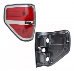 Calavera Izq S/Arnes Filo Cromado (Lobo 09-14) (Rojo/Rojo) Ford F-150 2009 2014