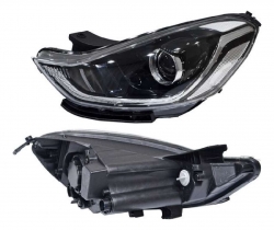 Faro Izq F/Negro C/Motor C/Lupa (Version Ns) Hyundai Grand I-10 H-Back 2021 2023