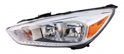Faro Izq F/Cromado S/Drl C/Mica Ambar (Sedan/H-Back) Ford Focus 2015 2018