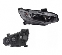 Faro Der F/Negro C/Lupa C/Drl Filos Negros 4Ptas Honda Civic Sedan 2019 2021