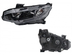 Faro Izq F/Negro C/Lupa C/Drl Filos Negros 4Ptas Honda Civic Sedan 2019 2021