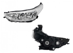 Faro Izq Fondo Cromado 4Ptas Toyota Yaris Sedan 2018 2020