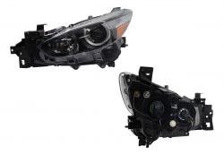 Faro Izq F/Negro C/Lupa C/Mica Ambar Halogeno (Sedan/H-Back) Mazda Mazda 3 2017 2018