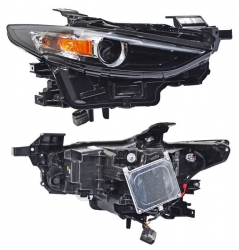 Faro Mazda 3 2019-2020-2021-2022 4P/2P Negro C/Led C/Lupa Ambar Der Gnt Cn 230721