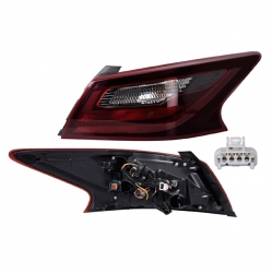 Calavera Derecha Nissan Altima Exterior Roja/Ngro 2018 Depo