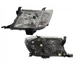 Faro Izq Fondo Cromado Toyota Hilux 2012 2015