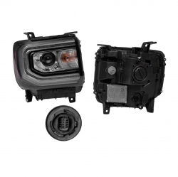 Faro Derecho Chevrolet Sierra P/Foco Xenon 2018 Depo