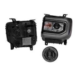 Faro Izquierdo Chevrolet Sierra P/Foco Xenon 2018 Depo