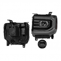 Faro Izquierdo Chevrolet Sierra C/Leds 2016 2017 2018 Depo