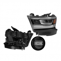 Faro Izq Dg Ram 1500 Laramie Usa Filo Cromo C/Leds 2023 Depo