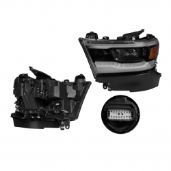 Faro Izq Dg Ram 1500 Rebel Usa Filo Negro C/Leds 2023 Depo