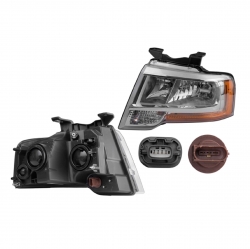 Faro Izq Ford Expedition Fondo Cromado 2015 2016 2017 Depo