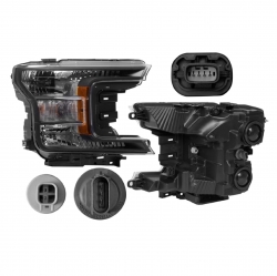 Faro Der Ford Lobo F/Negro P/Halogeno 2018 2019 2020 Depo