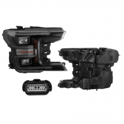 Faro Derecho Ford Lobo F/Negro C/Leds 2018 2019 2020 Depo