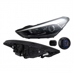 Faro Izq P/Hy Tucson C/Motor C/Luz De Dia 9 Pin 2018 Depo