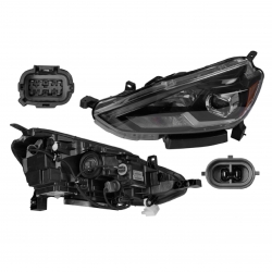 Faro Izq Nissan Sentra Sr 7 Pin C/Lupa C/Leds 2019 Depo