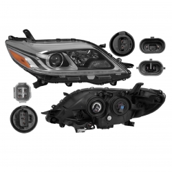 Faro Der Toyota Sienna Xle F/Cromo C/Luz De Dia 2016 Depo