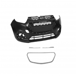 Defensa Delantera Moldura Cromo Chevrolet Beat 2018 Oer