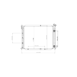 Radiador Fd Escort 91-02 L4 1.8, 1.9, 2.0 Lts Aut S/Aa 21 2/3X16 4/5X26Mm Alum Sold Polar