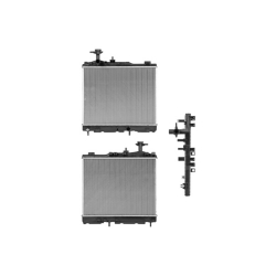 Radiador Mt Mirage 2015 2016 2017 2018 2019 2020 L3 1.2 Lts Std/Aut Largo 14 3/4X18 6/7X16Mm Alum Sold Polar