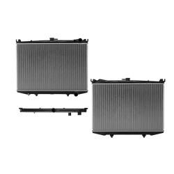 Radiador Ns D21/Hardbody/Pathfinder 86-04 L4/V6 2.4/3.0 Lts Tomas Lineales Std 17X25X16Mm Alum Sold Polar