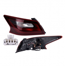 Par Calaveras Ext Nissan Altima Roja/Negro 2017 2018 Depo