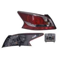 Par Calaveras  Nissan Altima Sedan Leds Filo Rojo 2013 Depo