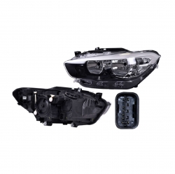 Par Faros Bmw Serie 1 Leds F/Negro 2016 2017 Depo