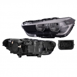Par Faros Bmw X1 C/Leds C/Motor 2016 2017 2018 Depo