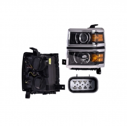 Par Faros Chevrolet Cheyenne C/Lupa Filo Cromo 2014 Depo